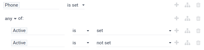 使用 Active 以在报告中包含活动状态。