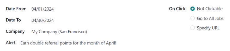 一个完全填写完整并输入了所有选项的提醒表单。