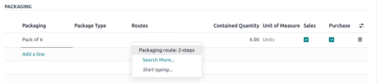 在包装上设置路线。