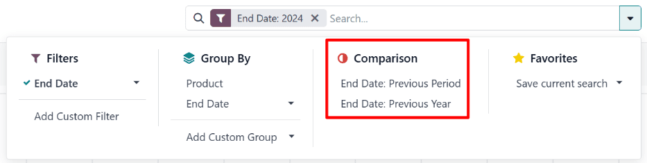 生产分析报告的搜索栏。