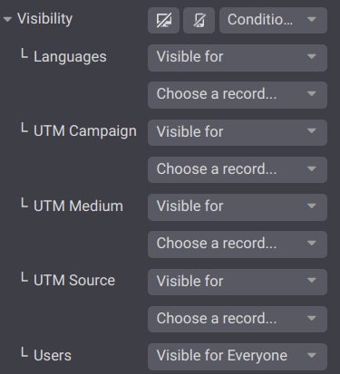 使用条件可见性向特定受众展示网站元素。
