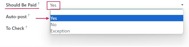 草稿供应商账单上的应付款字段状态。