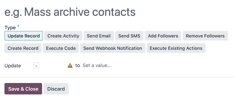 创建服务器操作 弹出窗口。