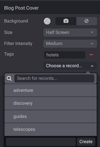 为博文添加标签