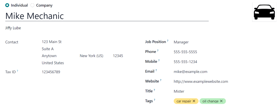 创建供应商表单的顶部部分。
