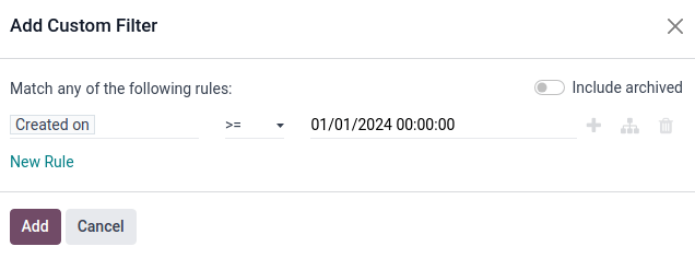 添加一个从年初开始的创建日期规则。