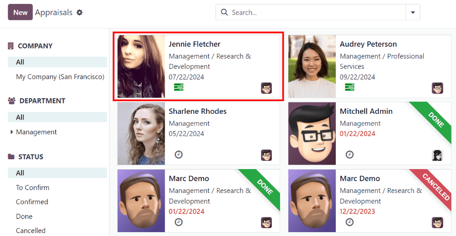 评估仪表板，每个评估都在自己的方框中。