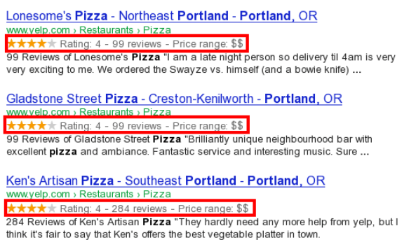 搜索引擎结果中的摘要