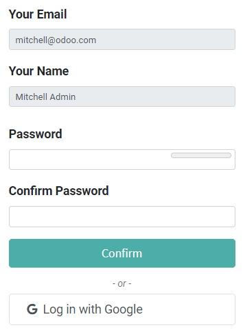 重置密码屏幕，带有“使用Google登录”按钮。