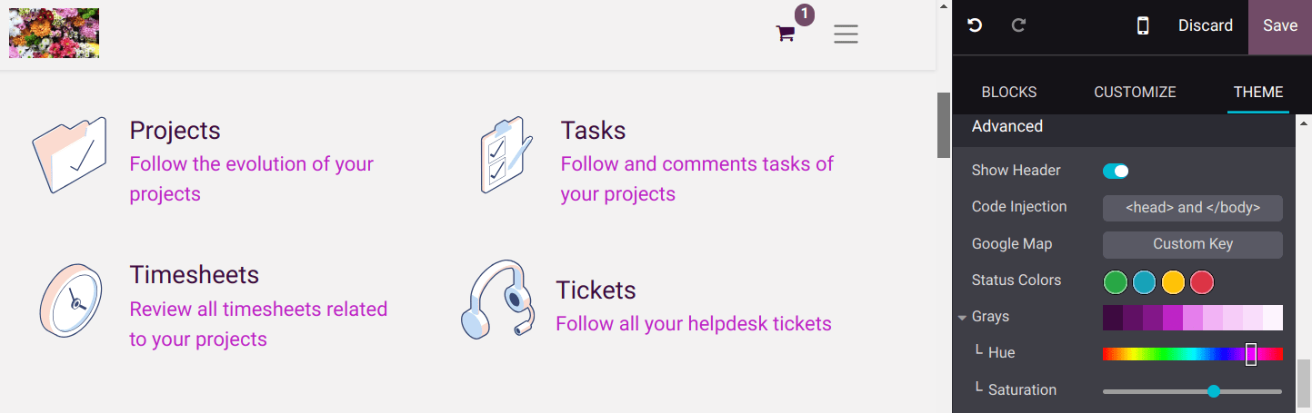 自定义您网站的灰色元素