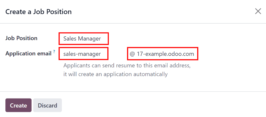创建一个新的职位。