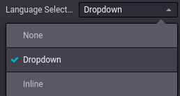 添加语言选择器菜单。