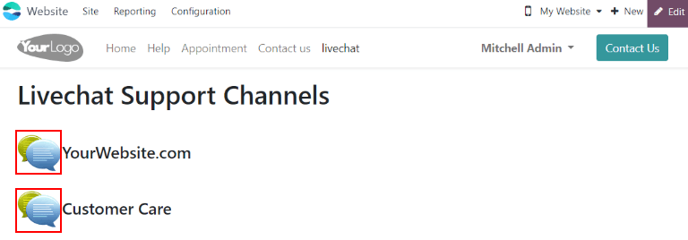 查看实时聊天评分网页，突出显示频道图标。