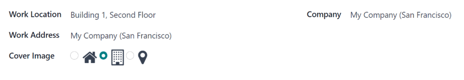 一份已填写所有字段的新工作地点表单。