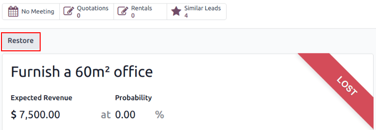 丢失的机会，重点在于恢复按钮。