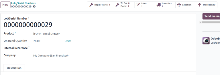 显示批次编号表单。
