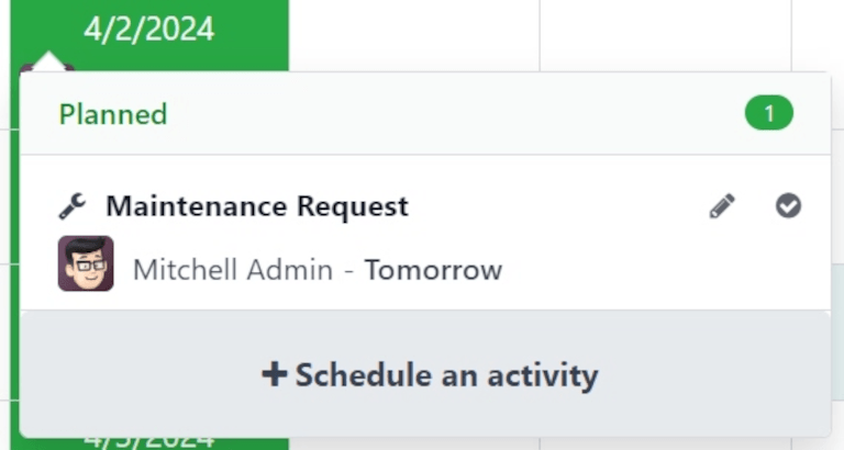 安排活动弹出窗口。