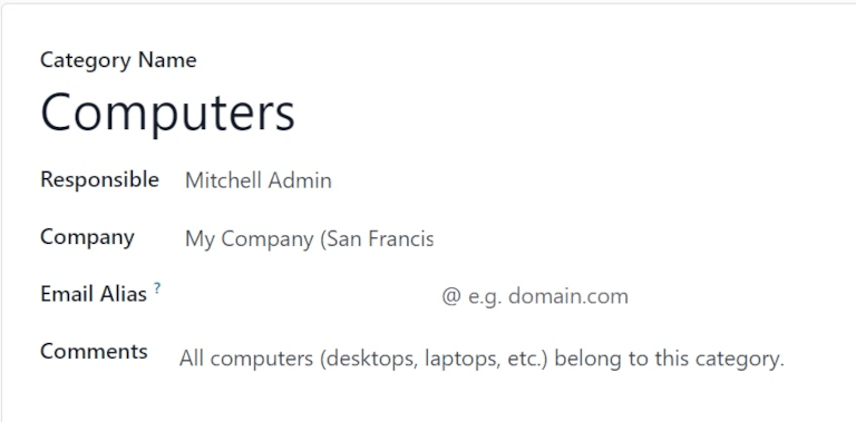 设备类别表单，已填写各种信息。