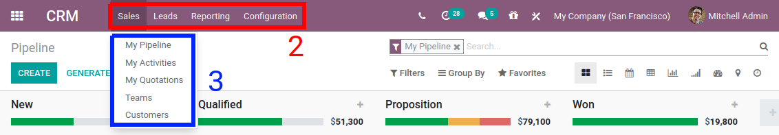 一级和操作菜单