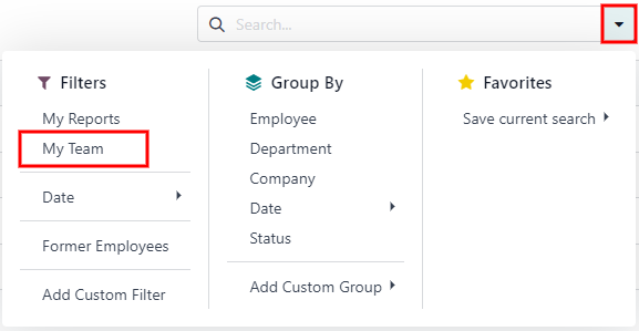 选择“我的团队”筛选器。