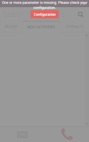 Odoo VoIP 小部件中缺少参数消息。