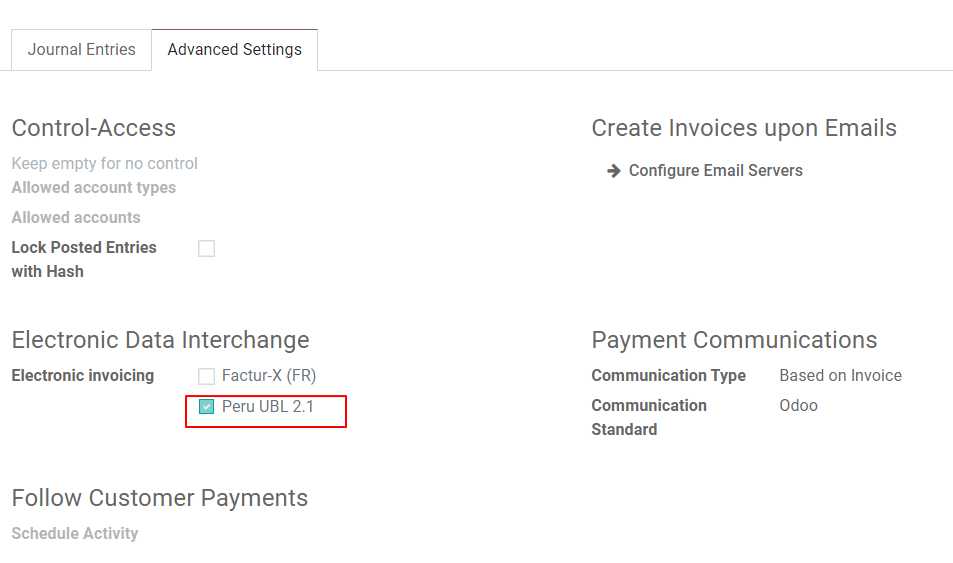 Journal EDI 字段。
