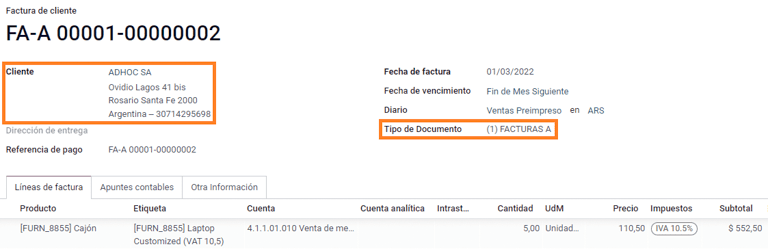 发给一个增值税纳税人客户的发票，前缀为A。