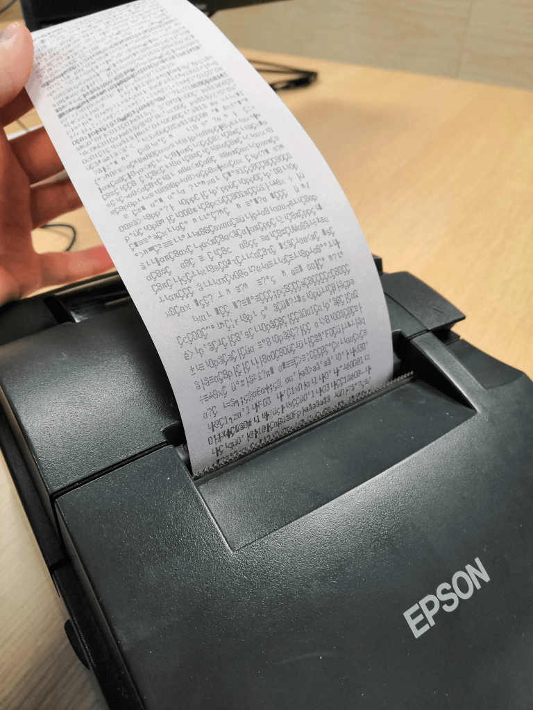 打印纸上的字符看似随机。