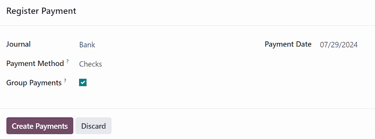 已填写的注册付款弹出窗口。