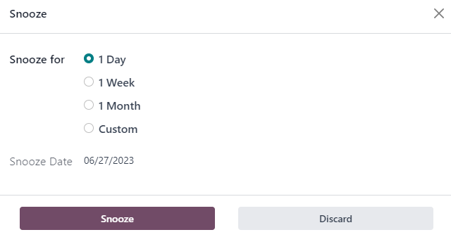 暂停选项可在一段时间内关闭重新排序的通知。