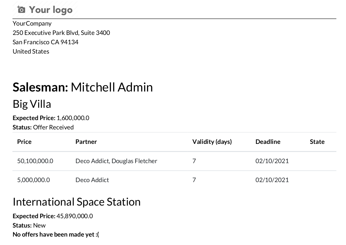 使用子模板的报告