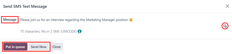 向会议参与者发送一条短信。