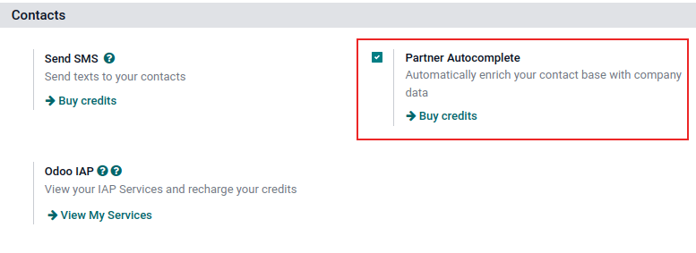 设置页面的视图以及 Odoo 中功能的激活情况。