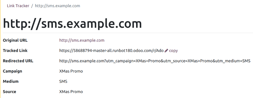 查看与特定跟踪链接相关的统计信息。