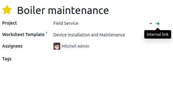 将鼠标悬停在项目名称上以设置默认工作表模板
