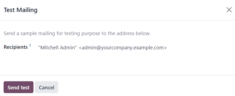 在 Odoo 中选择添加流时的弹窗视图。