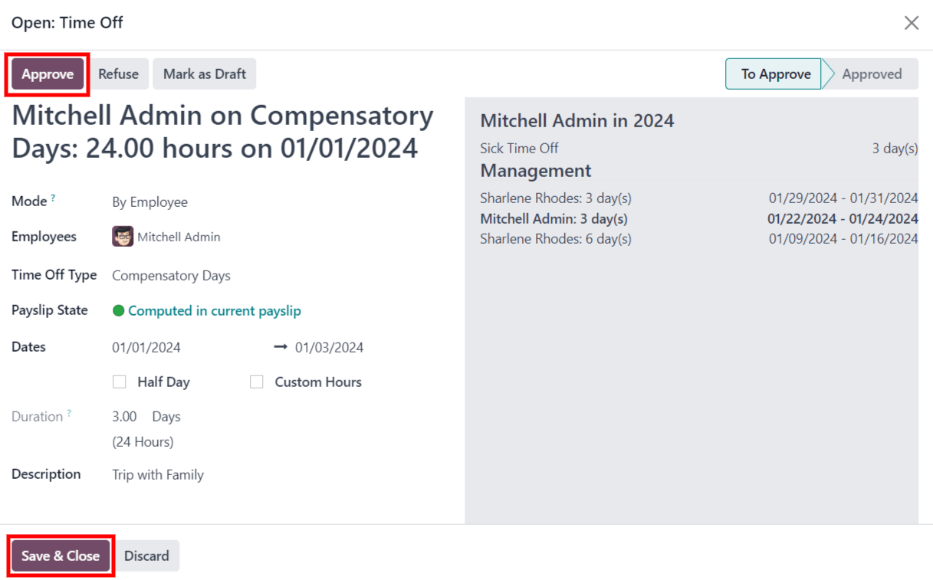 详细的请假申请表单。