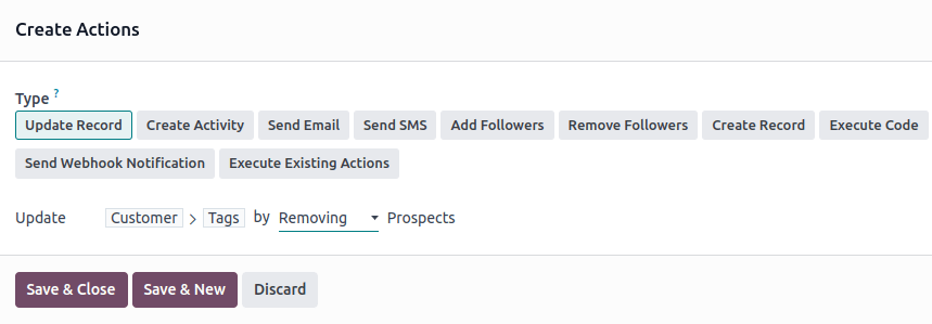 更新记录操作的示例