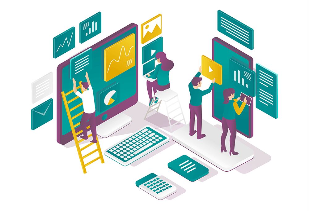 "Web design"的艺术插图